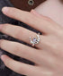 Personality moon sterling silver ring women's zircon open index finger ring