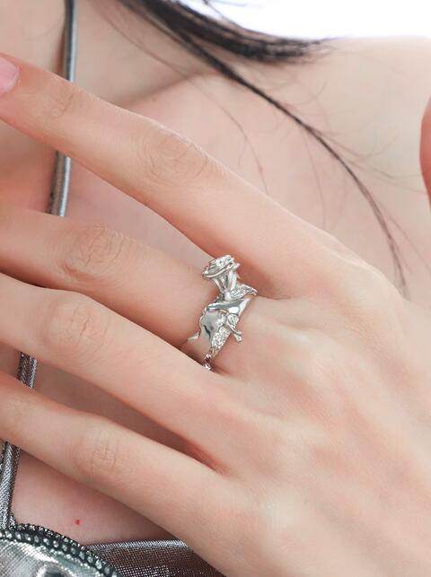 Unique the inner barrenness blooms with roses because of you sterling silver ring