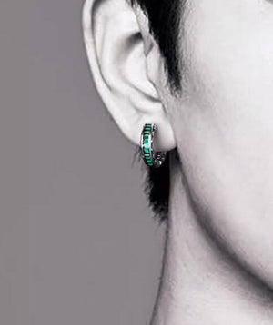Men's 925 Sterling Silver Earrings Aurora Crystal INS Earrings