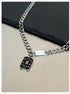 Pure silver necklace neutral new style popular hip-hop design collarbone chain sweater chain