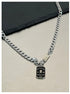 Pure silver necklace neutral new style popular hip-hop design collarbone chain sweater chain