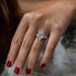 Luxurious S925 silver set with high carbon diamond marquise cut ring 3 carats