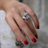 15 carat 925 sterling silver ring luxury high carbon diamond ring 14*16 emerald cut engagement ring - MOWTE