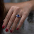 Luxurious S925 silver set with high carbon diamond marquise cut ring 3 carats
