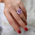15 carat 925 sterling silver ring luxury high carbon diamond ring 14*16 emerald cut engagement ring - MOWTE