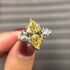 Luxurious S925 silver set with high carbon diamond marquise cut ring 3 carats