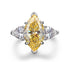 Luxurious S925 silver set with high carbon diamond marquise cut ring 3 carats