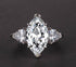 Luxurious S925 silver set with high carbon diamond marquise cut ring 3 carats