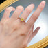 S925 silver 1.25 ct cushion-shaped yellow diamond ring square high carbon diamond ring women's wedding ring