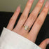 3ct Super shiny cut 6*10mm 8A-CZ diamond super flash s925 silver stackable ring