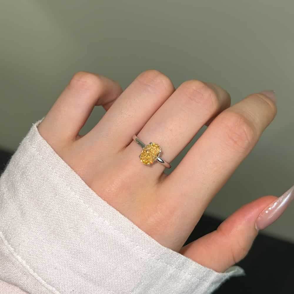 Super shiny cut oval shape 6*9mm 8A-CZ diamond super flash s925 silver stackable ring