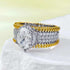 S925 silver gold-plated 6*8 oval cut gilt high-end fashion ring for women