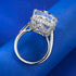14*20 large carat pigeon egg ice flower cut high carbon diamond silver ring