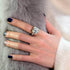 10 carat 925 silver high carbon diamond ring women's simple wedding engagement ring - MOWTE