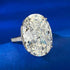 14*20 large carat pigeon egg ice flower cut high carbon diamond silver ring