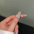 Super shiny pear cut 8A-CZ diamond super flash s925 silver fashion ring - MOWTE