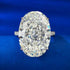 14*20 large carat pigeon egg ice flower cut high carbon diamond silver ring