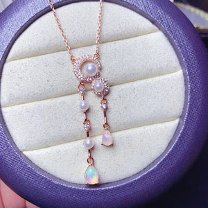New arrival opal sterling silver necklace