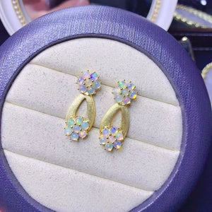 Opal dangle earrings