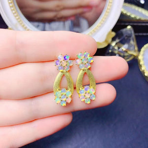 Opal dangle earrings