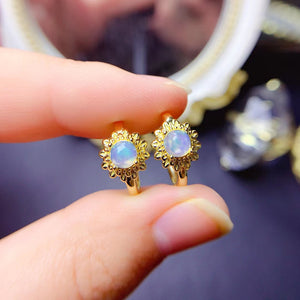 Opal studs earrings