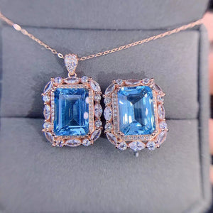 Natural topaz sterling silver jewelry sets