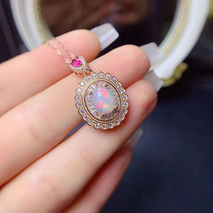 Fashion opal pendant and neckalce