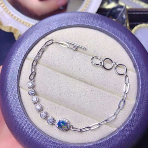 Black Opal sterling silver bracelet