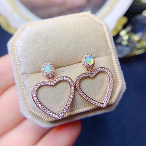 Fashion opal studs sterling silver earrings