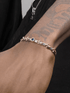 Retro cross bracelet S925 sterling silver bangle men and women hip-hop personality bracelet opening adjustable
