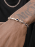 Retro cross bracelet S925 sterling silver bangle men and women hip-hop personality bracelet opening adjustable