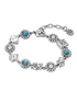 S925 sterling silver sunflower bracelet for men and women retro trend personality all-match cartoon character silver jewelry