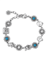 S925 sterling silver sunflower bracelet for men and women retro trend personality all-match cartoon character silver jewelry