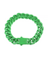 Original green Cuban chain bracelet for men and women trendy titanium steel hand jewelry simple couple style