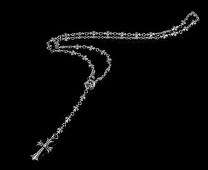 Men's fashion sterling silver cross pendant & necklace - MOWTE