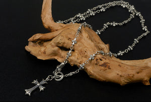 Men's fashion sterling silver cross pendant & necklace - MOWTE