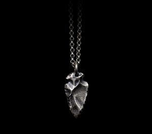 Men's fashion sterling silver arrow pendant & necklace - MOWTE