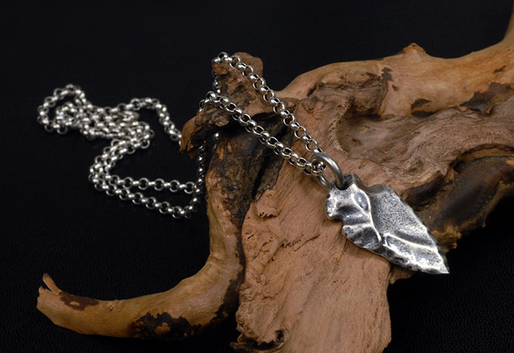 Men's fashion sterling silver arrow pendant & necklace - MOWTE