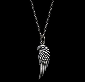 Men's eagle feathers sterling silver pendant & necklace - MOWTE