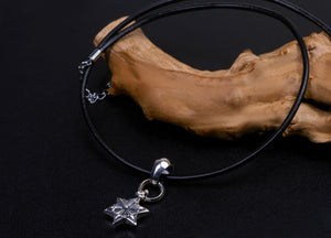 Men's sterling silver hexagram pendant & necklace - MOWTE