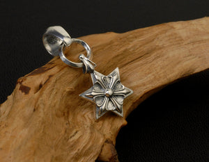 Men's sterling silver hexagram pendant & necklace - MOWTE
