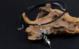 Men's sterling silver angel pendant & necklace - MOWTE