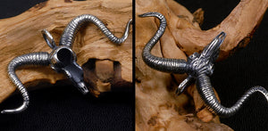 Men's fashion sterling silver sheep skeleton pendant & necklace - MOWTE