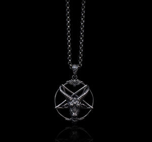 Men's fashion sterling silver magic sheep star pendant & necklace - MOWTE