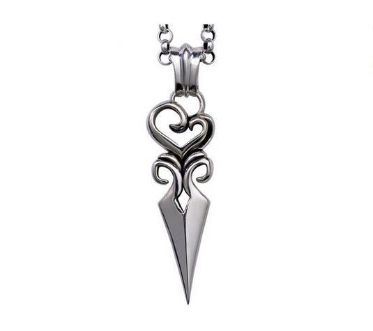 Men's fashion sterling silver arrow pendant & necklace - MOWTE