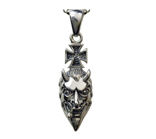 Men's fashion sterling silver pendant & necklace