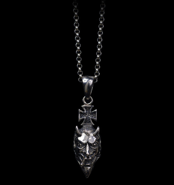 Men's fashion sterling silver pendant & necklace - MOWTE