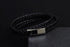 Men's fashion sheepskin titanium steel layers bracelet - MOWTE