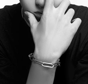 Men's fashion 925 sterling silver chain bracelet - MOWTE