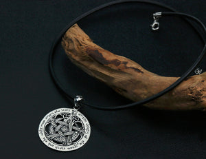 Men's vintage sterling silver pendant & necklace - MOWTE